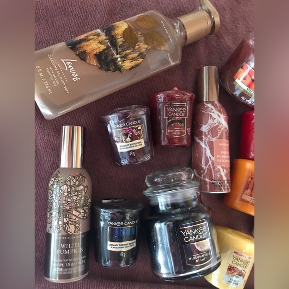 11 pc lot bundle seasonal room sprays candles decor autumn fall bbw Yankee - Picture 3 of 5